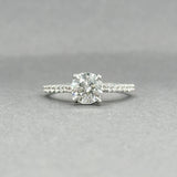 Estate 14K W Gold 1.45ctw H-I/SI2-I1 Diamond Eng. Ring