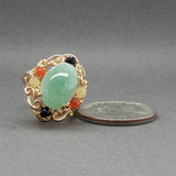 Estate 14K Y Gold 3.71ctw Jadeite Ring