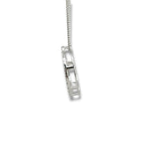 SS 0.50ct F-G/VS2 Lab Created Diamond Circle Pendant with 18" Box Chain