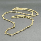 Estate 18K Y Gold 1.7mm 20” Bar Link Chain
