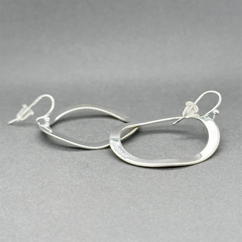 Estate Ippolita SS Wavy Circle Drop Earrings