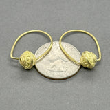 Estate 18K Y Gold Fancy Ball Drop Earrings