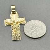 Estate 18K Y Gold 48.78mm Crucifix Pendant