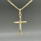 Estate 14K Y Gold 33.82mm Cross Pendant