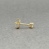 Estate 14K Y Gold 0.09ct H/VS2 Diamond Single Stud Earring