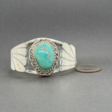Estate SS Turquoise Cuff Bracelet