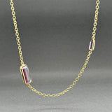 Estate Ippolita 18K Y Gold 6.48ctw Amethyst Rock Candy Station Necklace