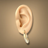 Estate 18K Y Gold Twisted Hoop Earrings