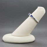 Estate 18K W Gold 0.80ctw Sapphire & 0.40ctw Diamond Ring