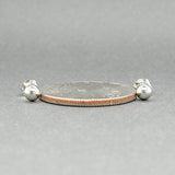 Estate 14K W Gold 4mm Ball Earrings