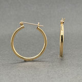 Estate 14K Y Gold 22.1mm Hoop Earrings