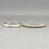 Estate 14K W Gold 2.6mm Brush Finish Ring