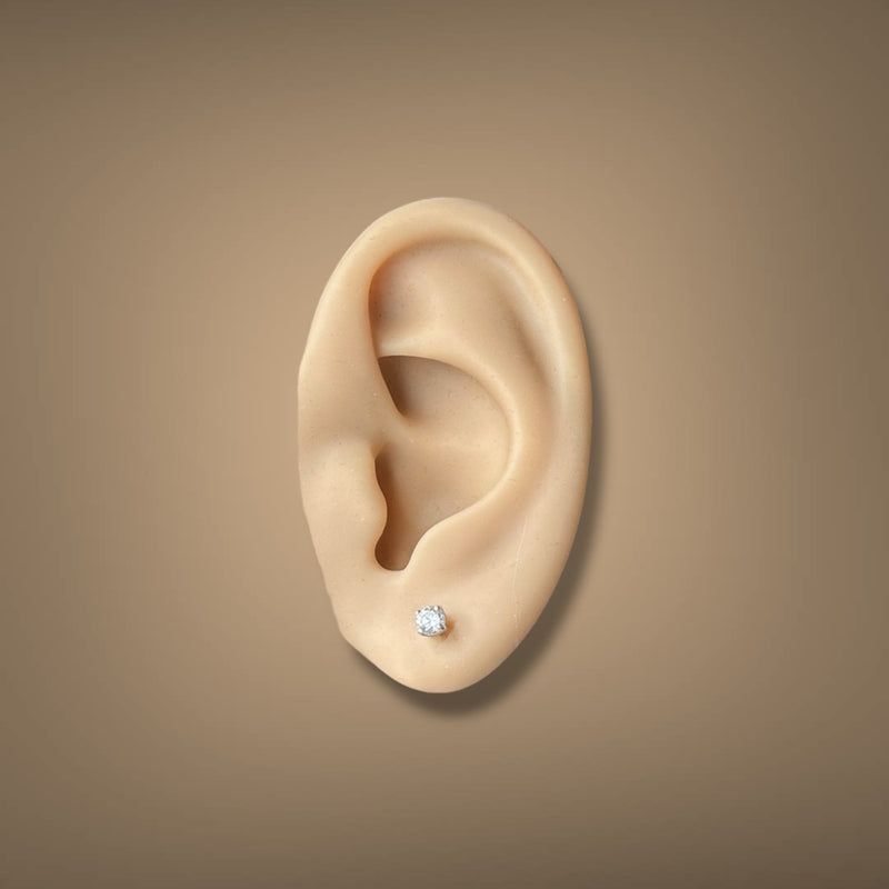 Estate 14K W Gold 0.32ctw Diamond Stud Earrings