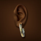 Estate John Hardy SS 22 Palu Classic Chain Hoop Earrings