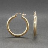 Estate 14K Y Gold 25.17mm Hoop Earrings