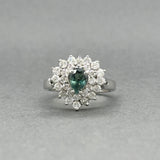 Estate 14K W Gold 0.58ct Alexandrite & 0.81ctw G-H/SI2-I1 Diamond Ring