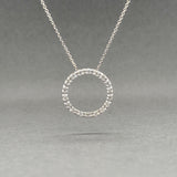 Estate 14K W Gold 0.25ctw F-G/I1 Diamond Circle Pendant