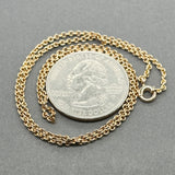 Estate 10K Y Gold Antique 1.6mm 14.25” Cable Chain