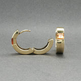 Estate 14K Y Gold 0.62ctw Citrine Hoop Earrings