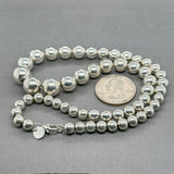 Estate Tiffany & Co. SS Graduated Hardwear Beaded Necklace