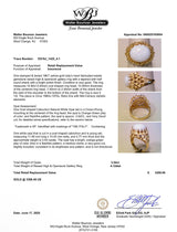 Estate 18K Y Gold 3.54ct White Opal Ring