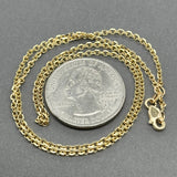 Estate 14K Y Gold 1.78mm 16” Cable Chain