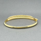 Estate 14K Y Gold 4.55ctw F/VS2-SI1 Diamond Bangle Bracelet