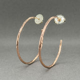 Estate Ippolita RGP SS Rose Squiggle Hoop Earrings
