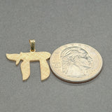 Estate 14K Y Gold Chai Pendant