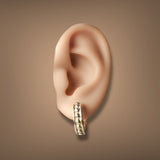 Estate 14K Y Gold 18.79mm Huggie Earrings