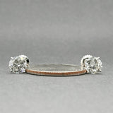Estate 14K W Gold 2.04ct H-I/I1 Diamond Stud Earrings