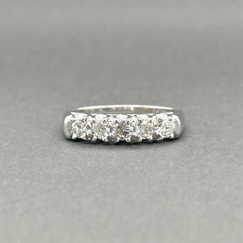 Estate 14K W Gold 0.47ctw 5 Diamond Ring