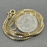 Estate 14K Y Gold 1.63mm 20” Box Chain