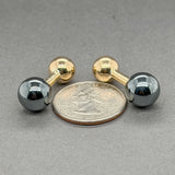 Estate Tiffany & Co. 14K Y Gold Hematite Cufflinks