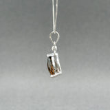 Estate 14K W Gold 1.71ct Smoky Quartz & 0.01ctw I/SI2 Diamond Pendant
