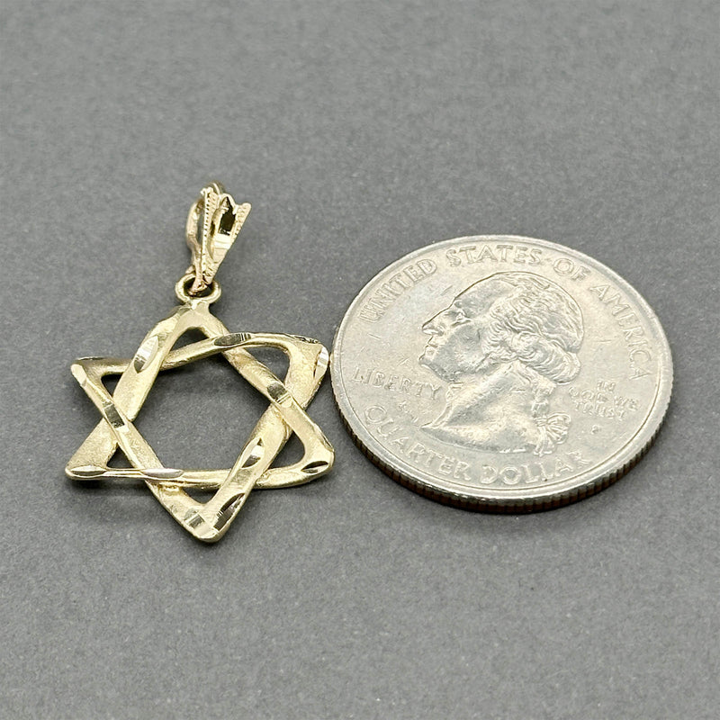 Estate 14K Y Gold Star Of David Pendant