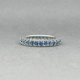 Anillo de eternidad con zafiro de 1,70 quilates en oro de 18 quilates W Estate