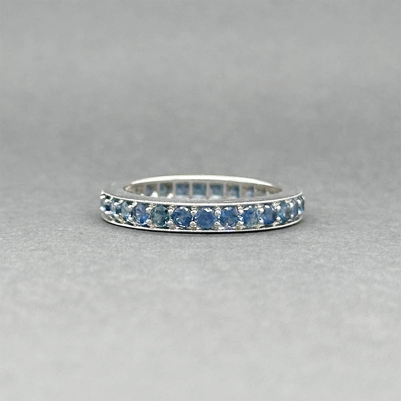 Anillo de eternidad con zafiro de 1,70 quilates en oro de 18 quilates W Estate