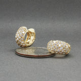 Estate 14K Y Gold 1.07ctw Diamond Huggie Earrings