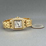 Estate Cartier 18K Y Gold Diamond Women’s Panthere Quartz Watch