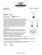 Estate 14K W Gold 0.70ct Smoky Quartz & 0.06ctw Diamond Pendant