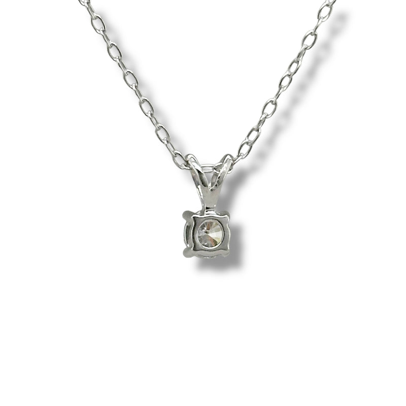 SS 0.25ct  F-G/VS2 Lab Created Solitaire Diamond Pendant