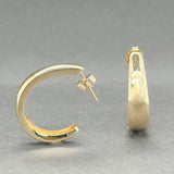 Estate 14K Y Gold 27.1mm J Hoop Earrings