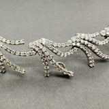 Estate 18K W Gold 3.51ctw G-H/SI1-2 Diamond Fringe Chocker Necklace