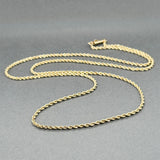 Estate 14K Y Gold 1.88mm 24” Rope Chain