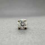 Estate 14K W Gold 0.16ct F/SI1 Diamond Single Stud Earring
