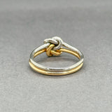 Estate 18K TT Gold 0.04ctw K/I1 Diamond Knot Ring