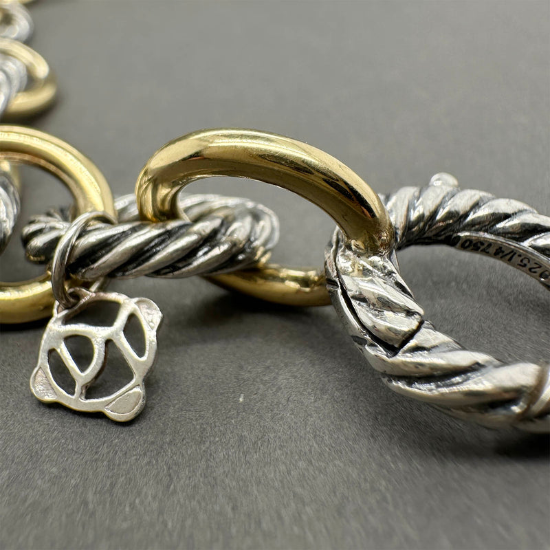 Estate David Yurman SS 18 Oval Link Bracelet