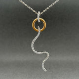 Estate Damiani 18K TT Gold 0.28ctw H-I/VS2-SI1 Diamond Pendant