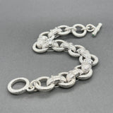 Estate Judith Ripka SS CZ Circle Link Bracelet